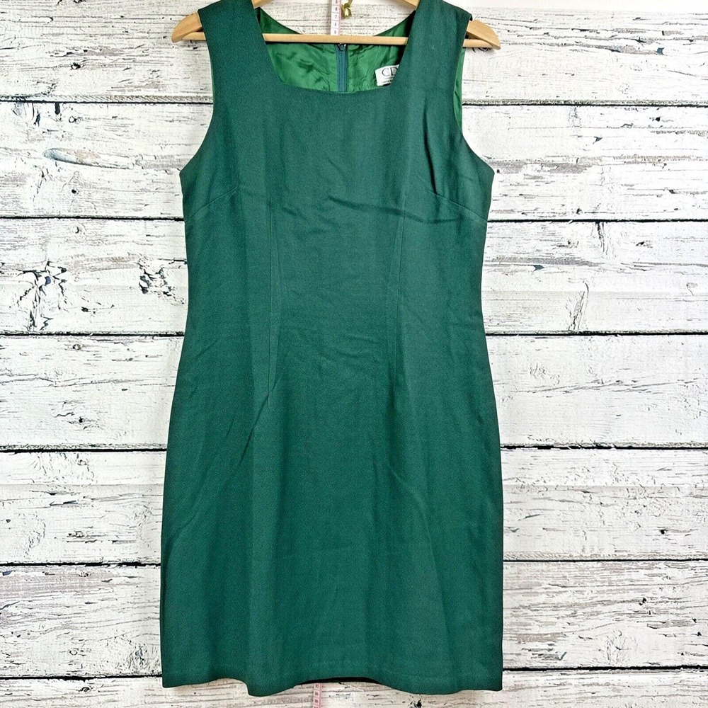 CDC Women's‎ Sleeveless Above Knee Cocktail Green Dress [Size 8] Made in USA